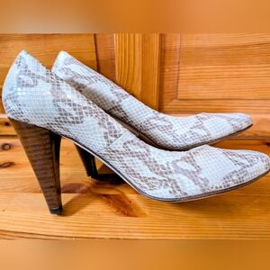 Vaneli Italian Snakeskin Patterned Heels